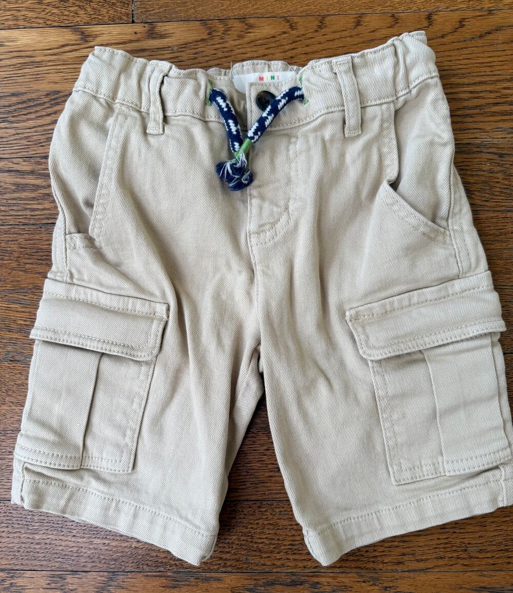 Mini Boden Boys' Khaki Cargo Shorts Size 5